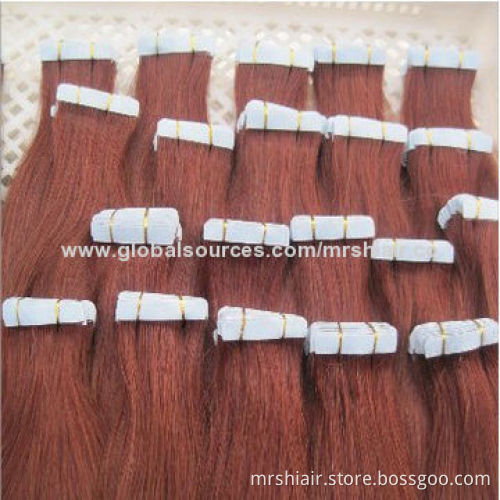 45cm Peruvian virgin silk straight tape in hair extensions